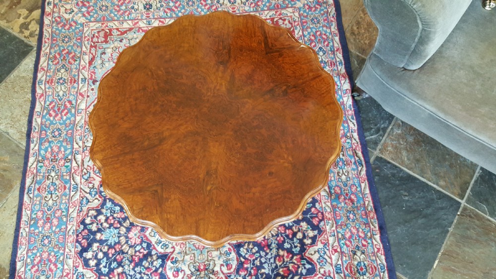 Victorian walnut tilt top occasional table View IV