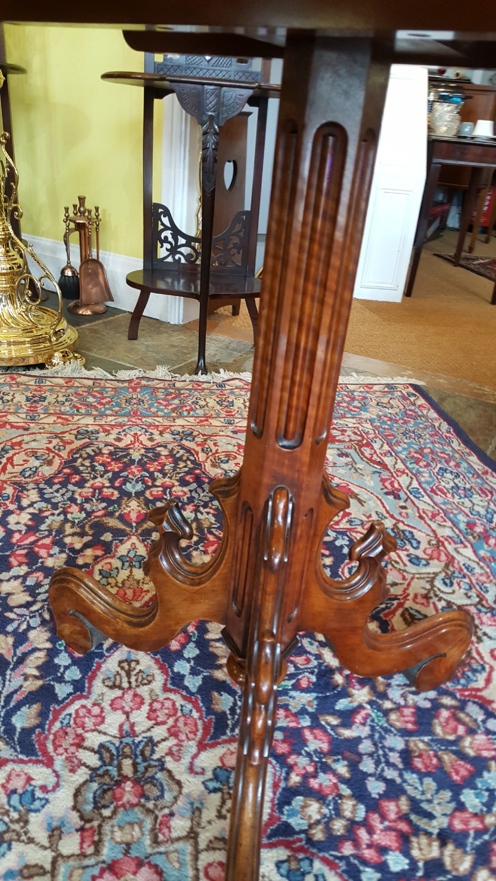 Victorian walnut tilt top occasional table View VI