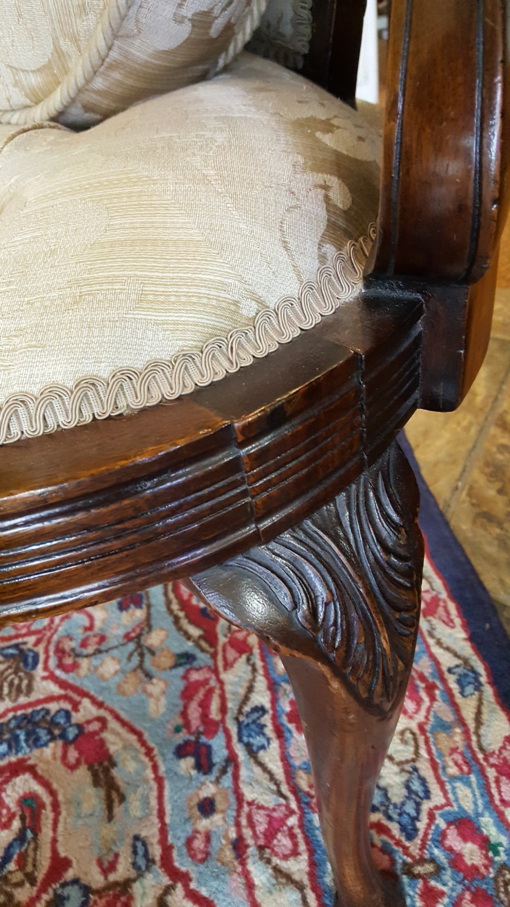 Edwardian Mahogany Chaise Lounge View V