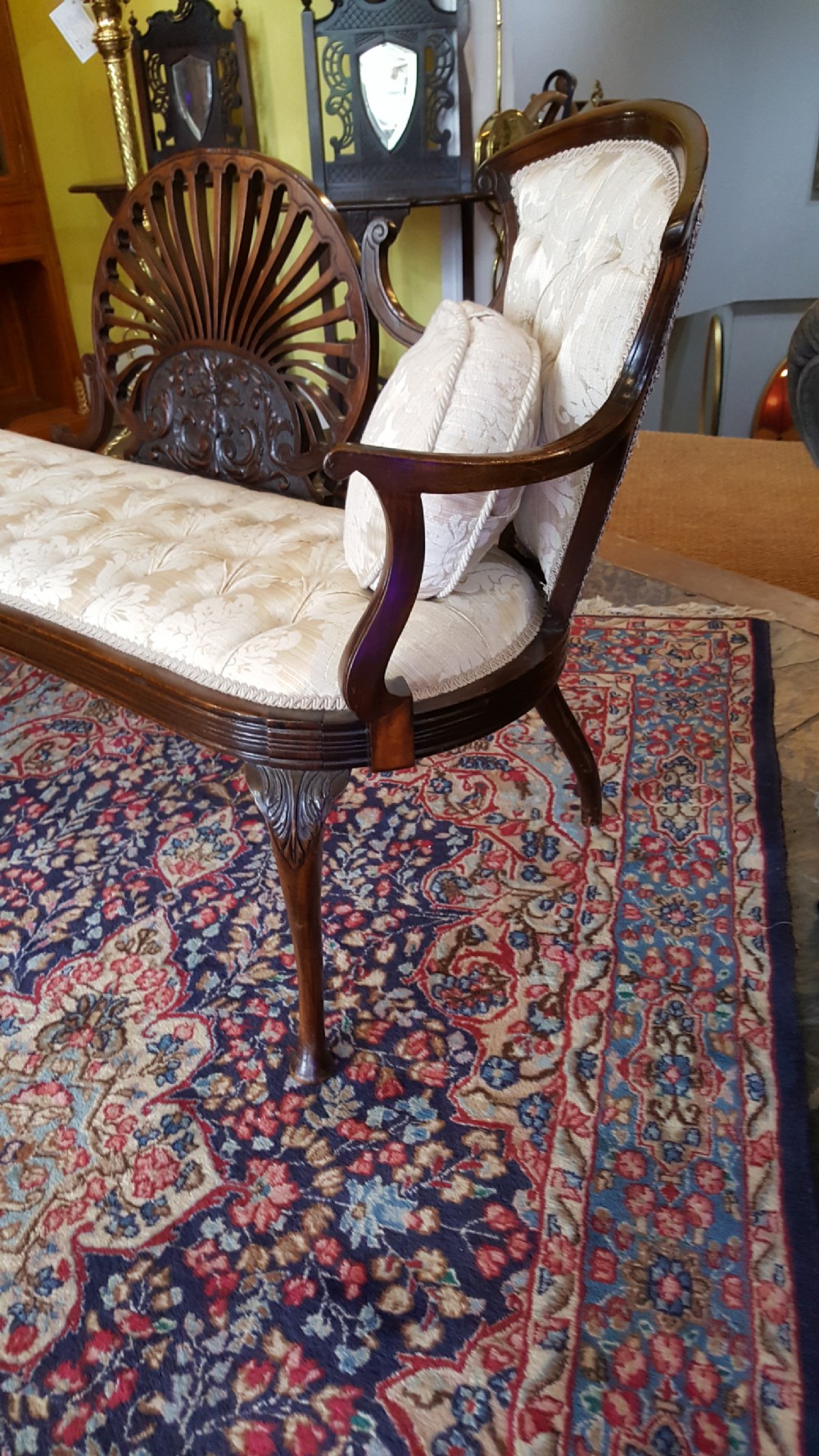 Edwardian Mahogany Chaise Lounge View VI