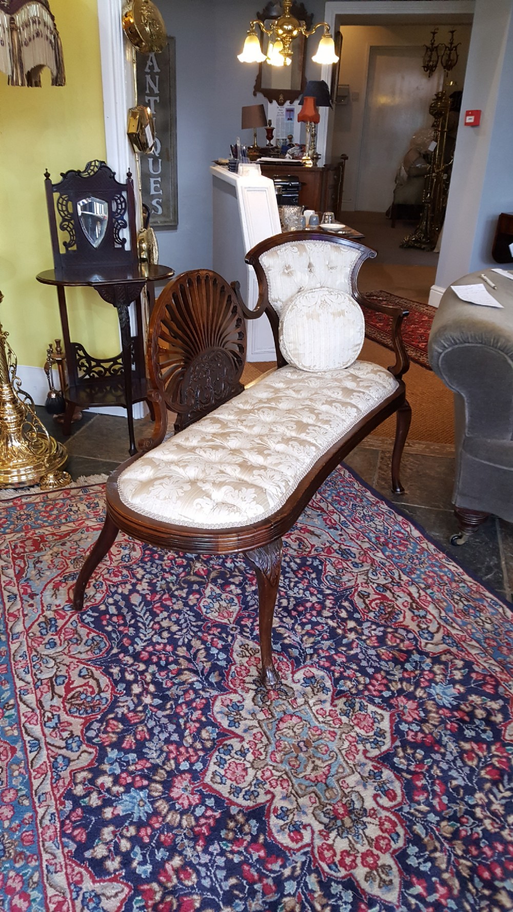 Edwardian Mahogany Chaise Lounge View IX