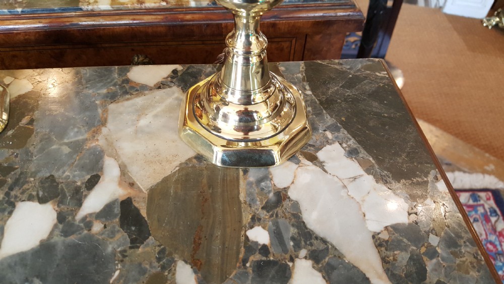 Pair of 19thC Brass Candlesticks  View II