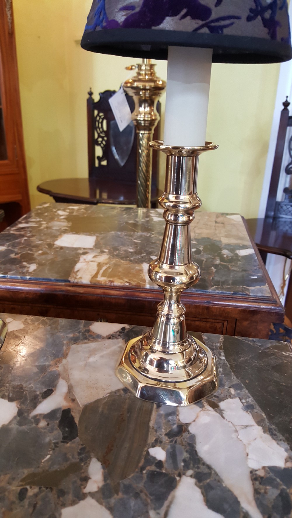 Pair of 19thC Brass Candlesticks  View III