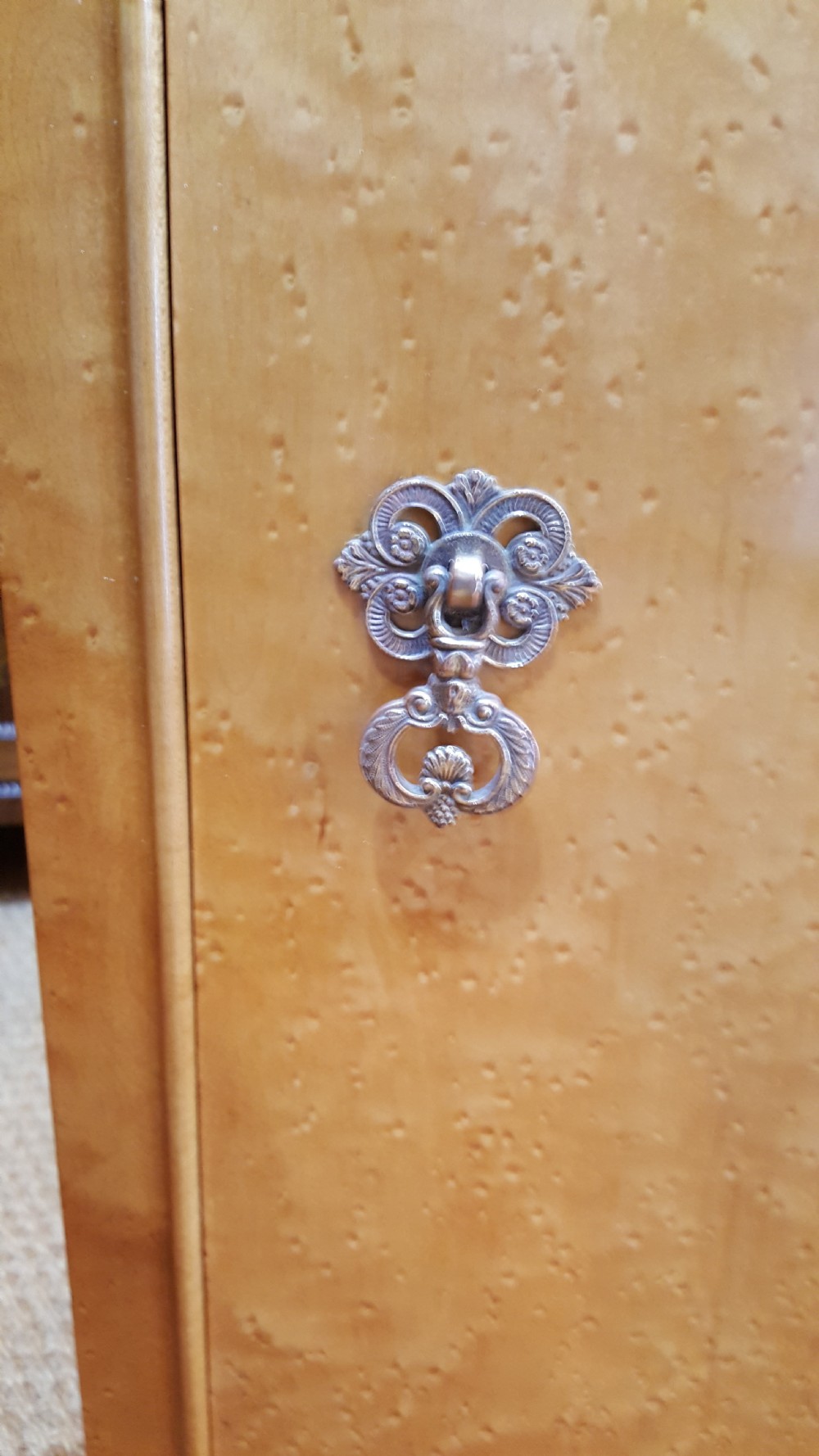 Pair of Art Deco Birdseye Mable Bedside Cabinets View IV