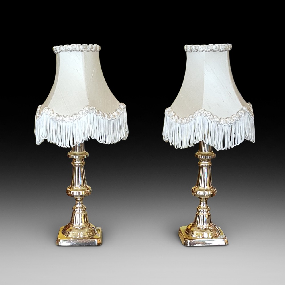 Pair of 19thC Brass Candlesticks