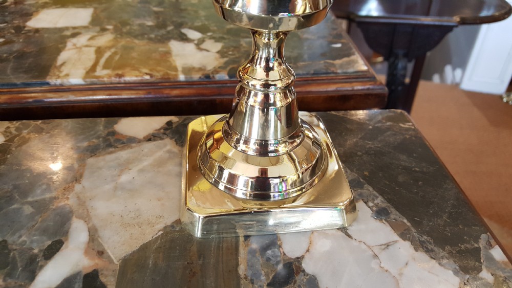 Pair of 19thC Brass Candlesticks View II