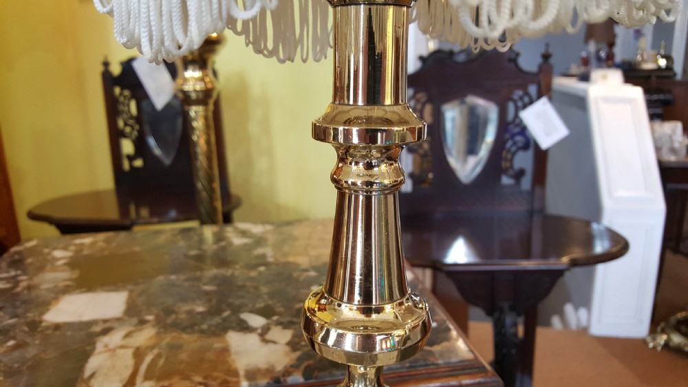 Pair of 19thC Brass Candlesticks View III