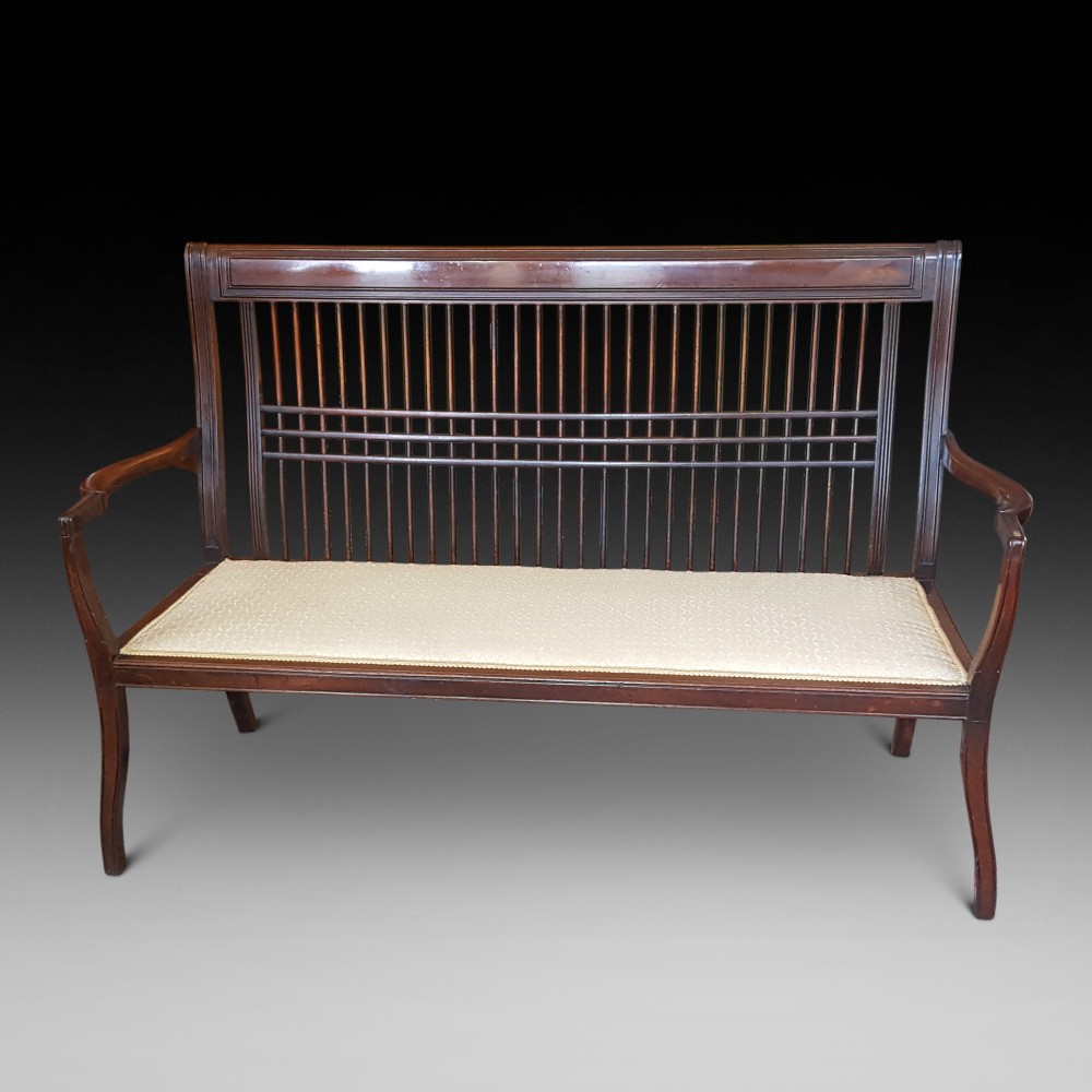 Late 19thC Mahogany 2 Seater Sofa
