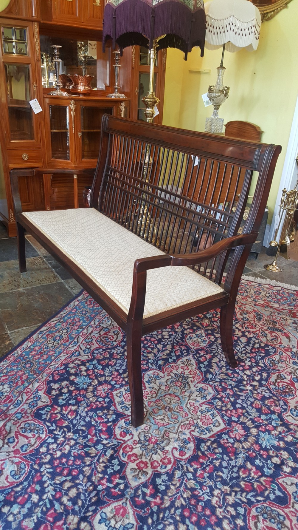 Late 19thC Mahogany 2 Seater Sofa View V