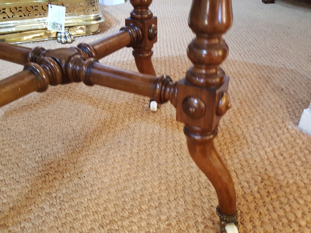 Victorian Burr Walnut Octagonal Occaisional Wine Table View II