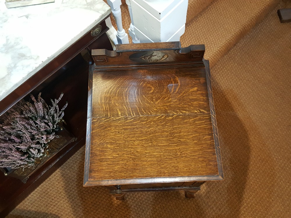 Edwardian Oak Shoe Cabinet View IV