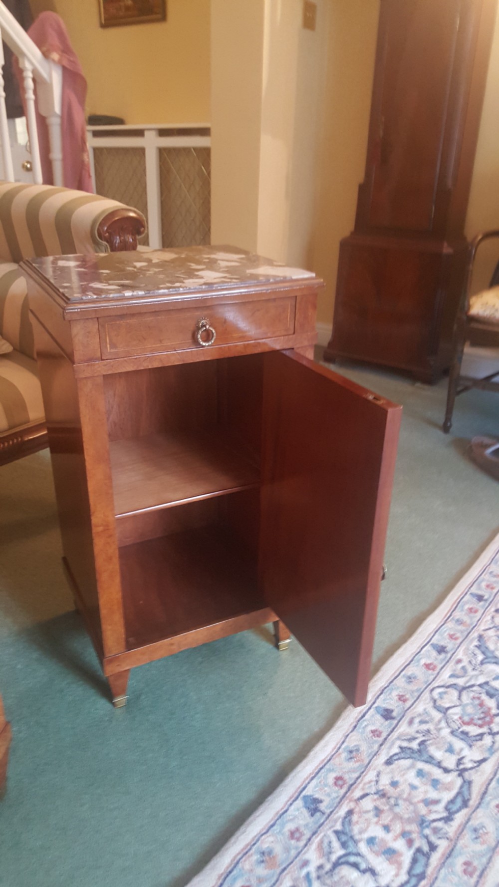Pair of Late 19thC Burr Walnut Bedside Cabinets View VIII
