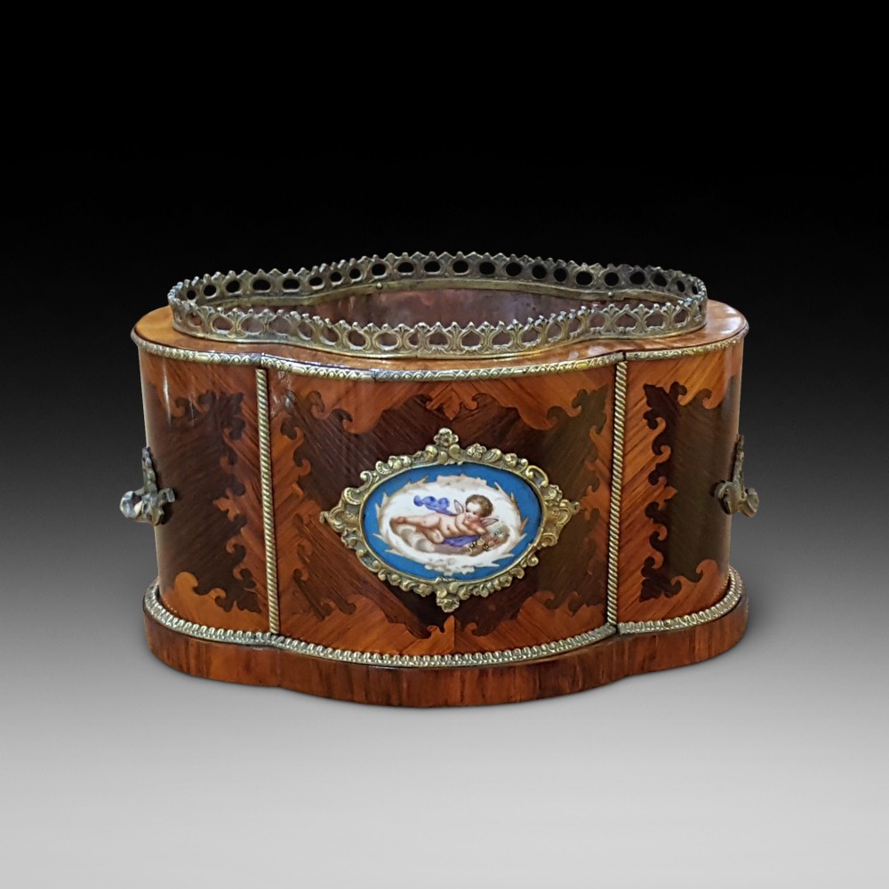 Continental parquetry table top jardiniere