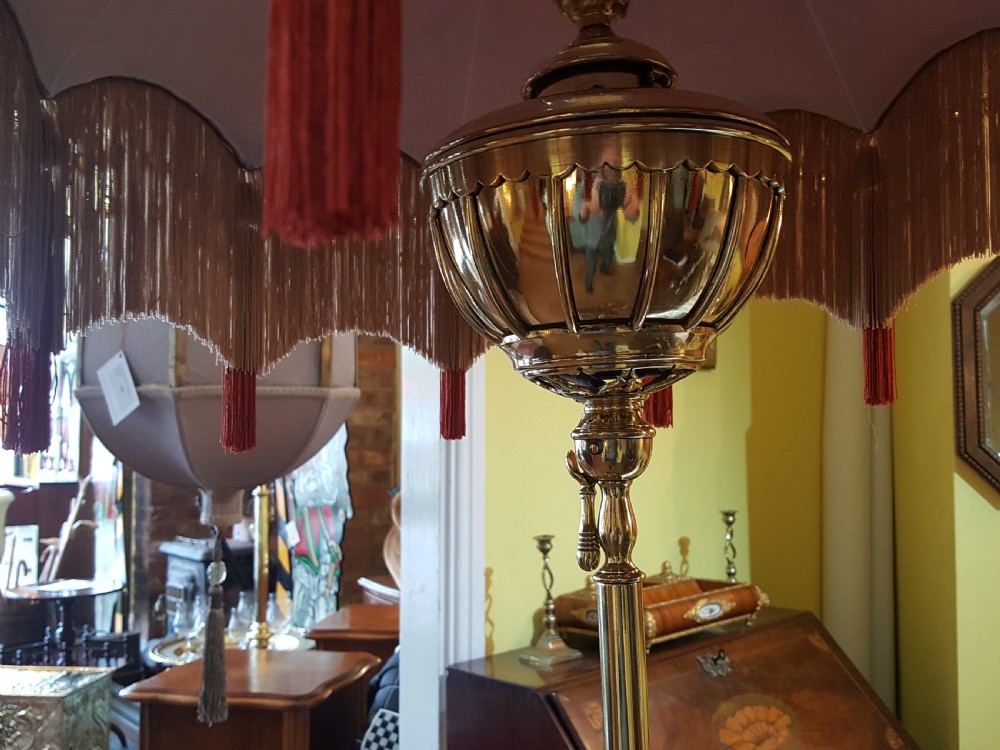 Victorian Brass Combination Standard Lamp  View IV
