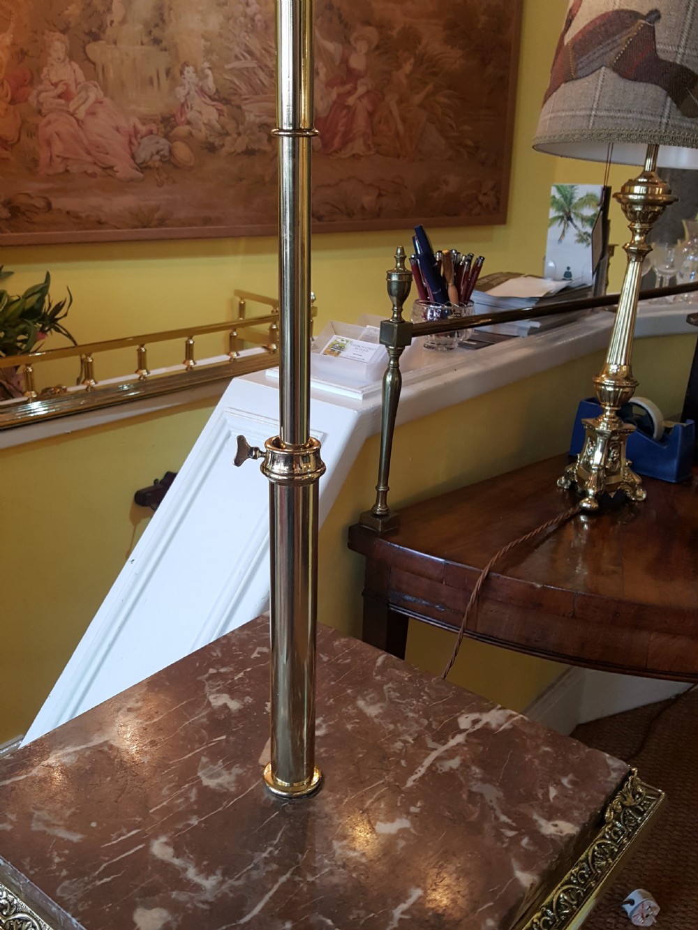 Victorian Brass Combination Standard Lamp  View VI