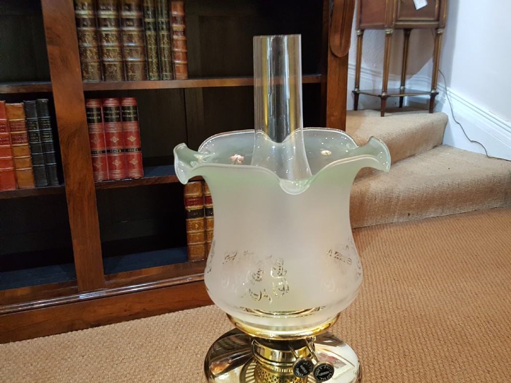 Art Nouveau copper and brass oil lamp View II