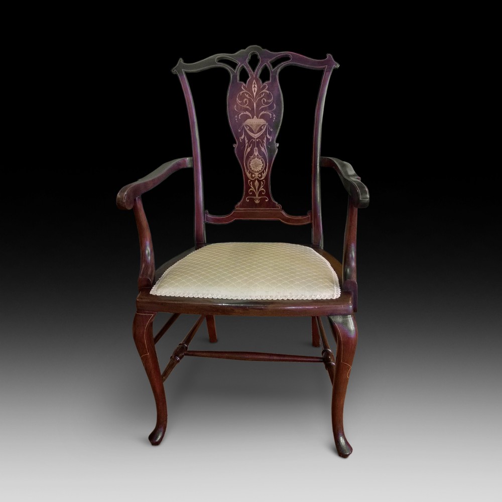 Edwardian Mahogany Desk Arm Chair