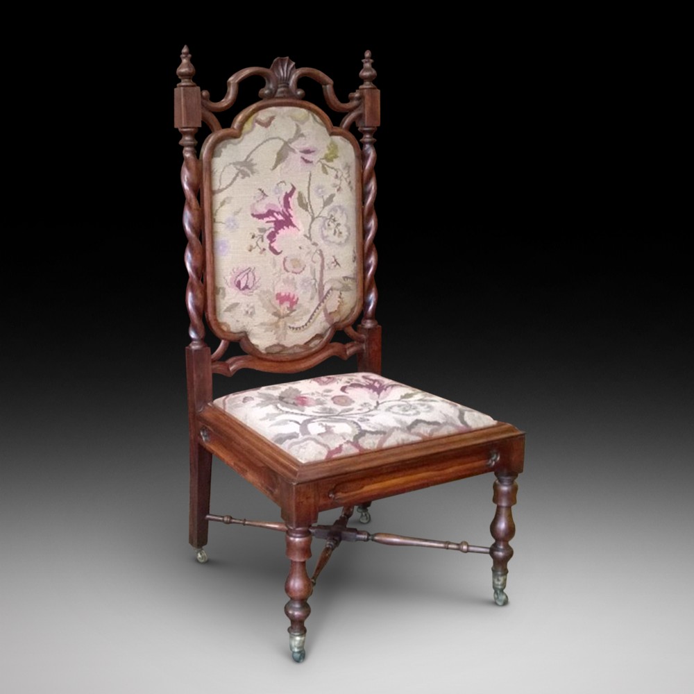 Gothic Revival Rosewood Nursing Chair