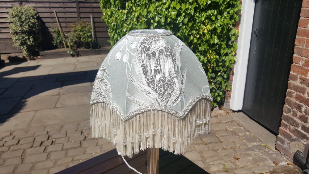 Early 20thC Silverplated Corinthian Column Table Lamp View VI