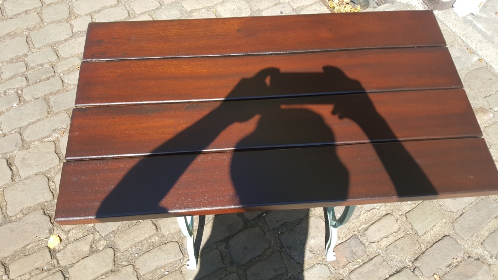 Art Nouveu Cast Iron Garden Table View V