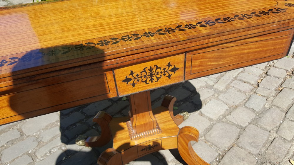 Regency Satinwood Card Table  View III