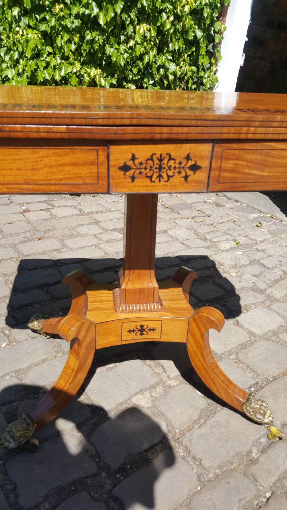Regency Satinwood Card Table  View IV