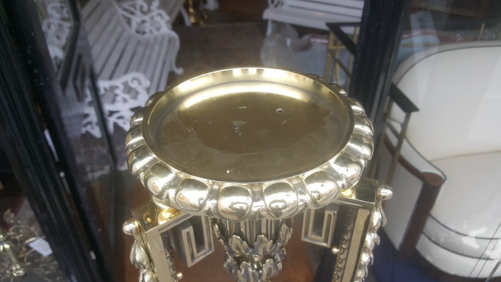 High Victorian Brass Torchere View II