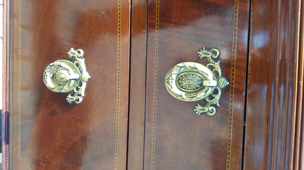 Edwardian Mahogany and Satinwood Inlaid Desk View V