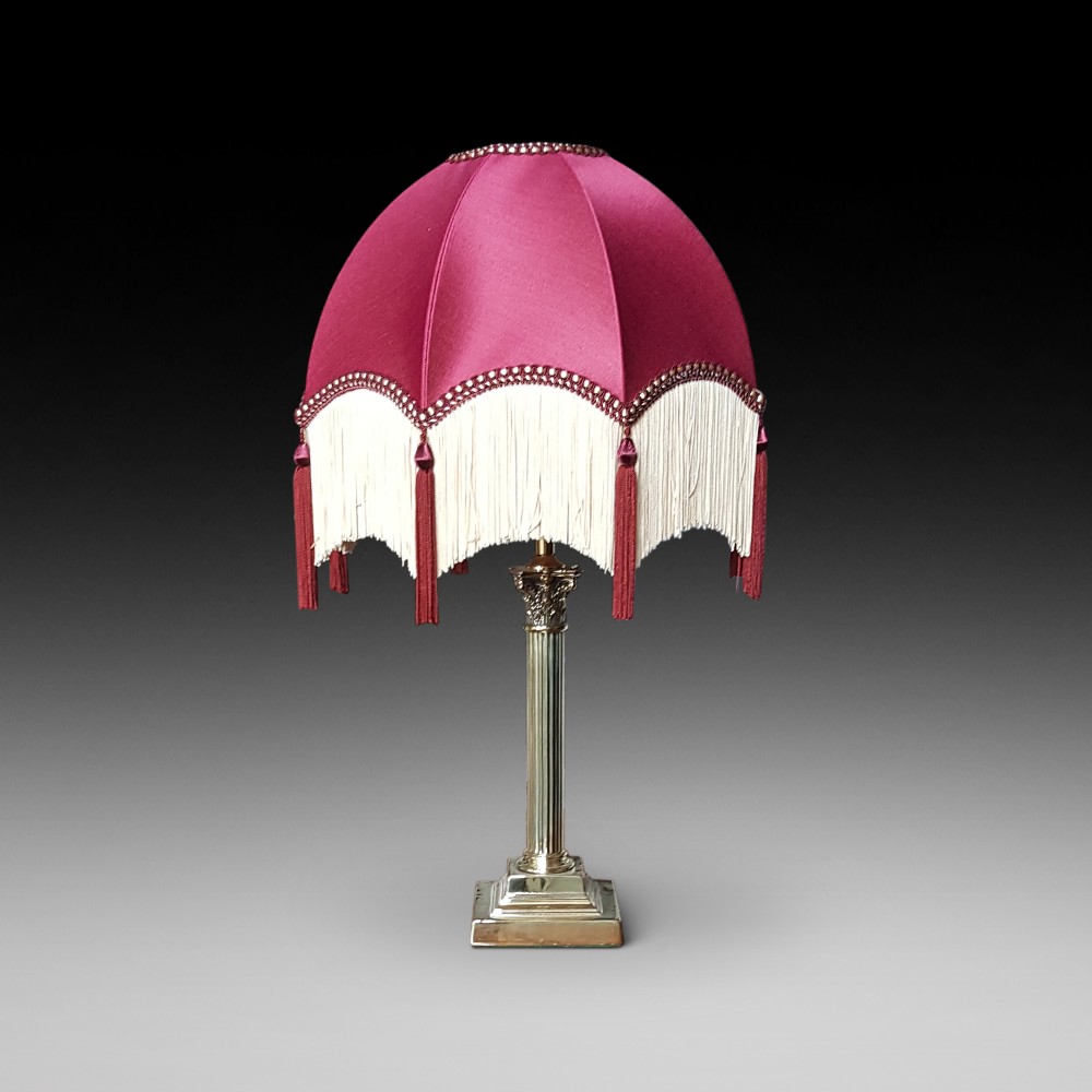 Edwardian Neoclassical Brass Table Lamp