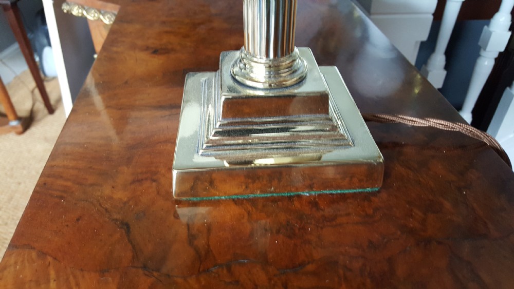 Edwardian Neoclassical Brass Table Lamp View II