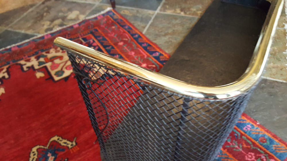 19thC metal and brass nursery fender  View IV