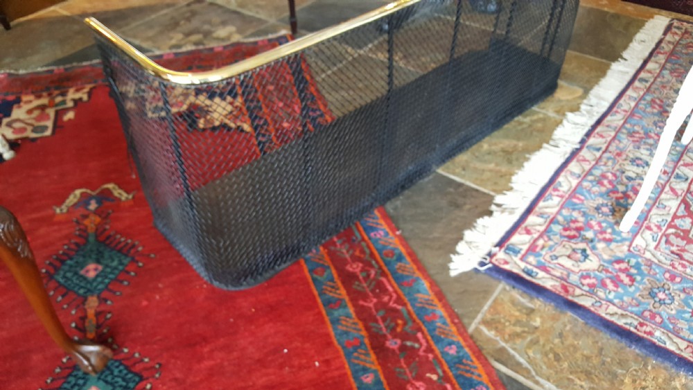 19thC metal and brass nursery fender  View V