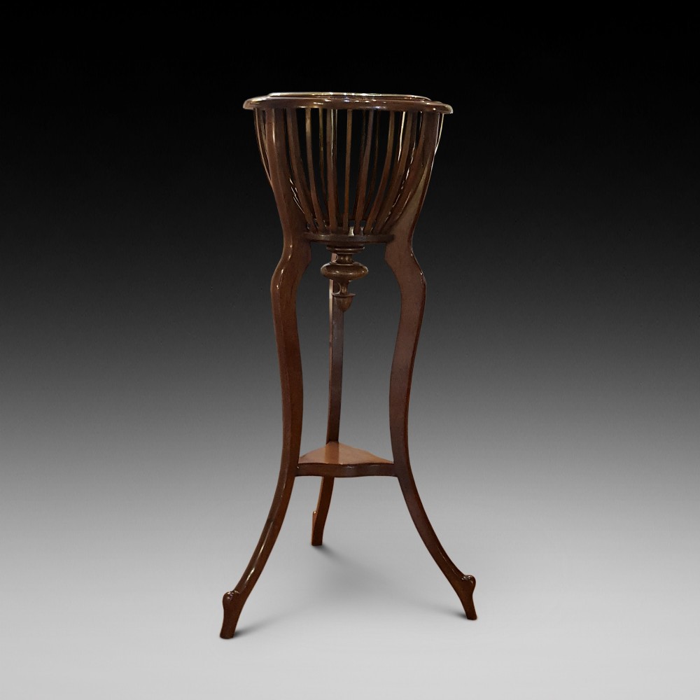 Edwardian mahogany jardiniere planter