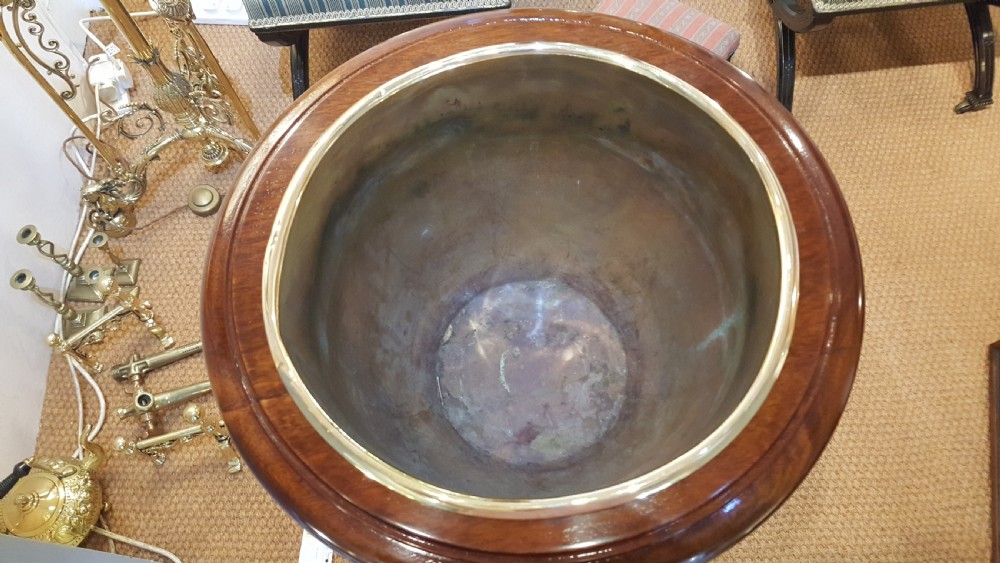 Edwardian mahogany jardiniere planter View VI