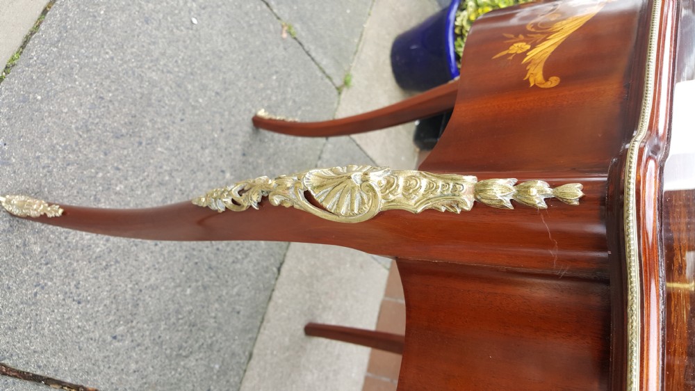 Early 20thC Continental mahogany inlaid centre table View VI