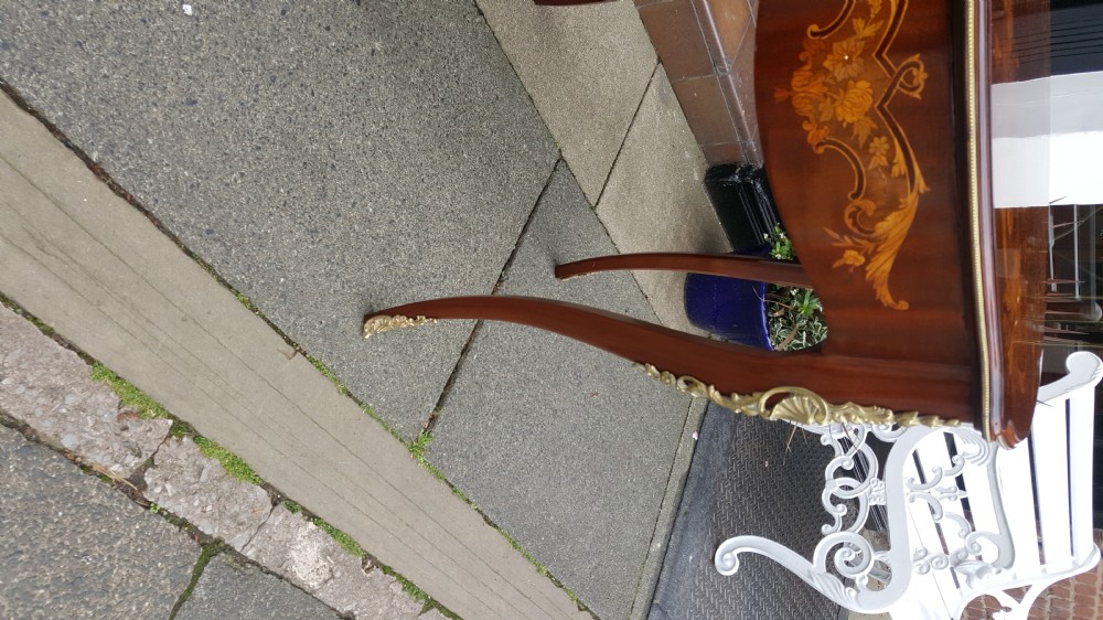 Early 20thC Continental mahogany inlaid centre table View VIII