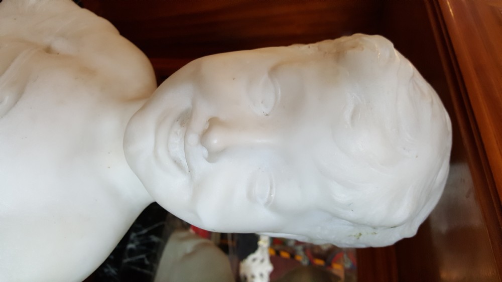 Victorian Alabaster Bust of a Young Maiden View II