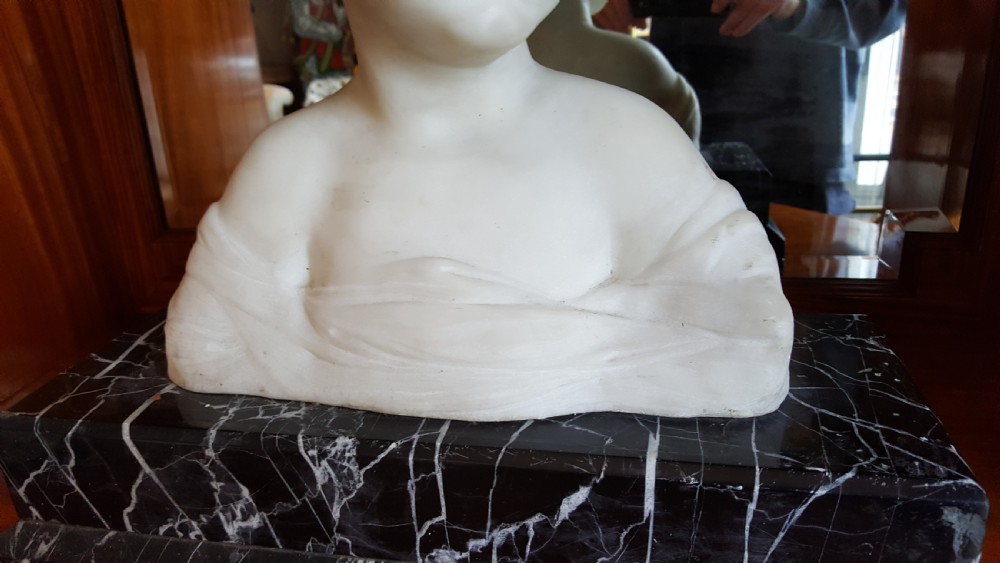 Victorian Alabaster Bust of a Young Maiden View III