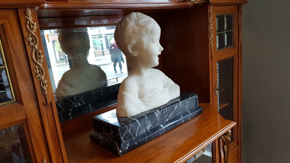 Victorian Alabaster Bust of a Young Maiden View IV