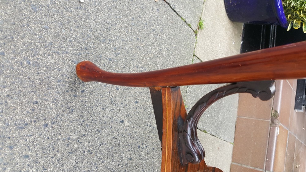 Edwardian inlaid rosewood dropleaf occasional table View III