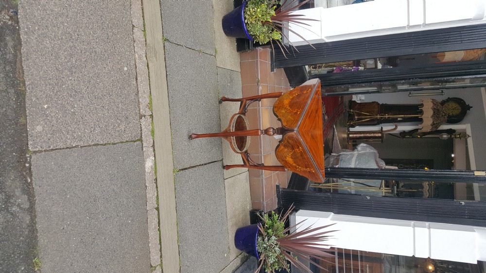 Edwardian inlaid rosewood dropleaf occasional table View VIII
