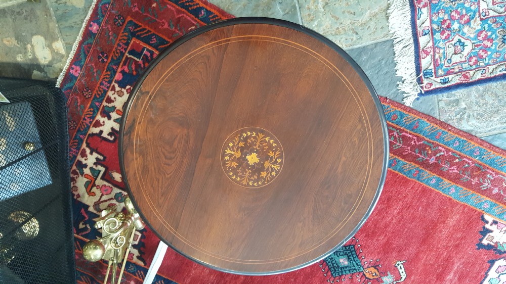 Edwardian Inlaid Rosewood Occasional Table View II