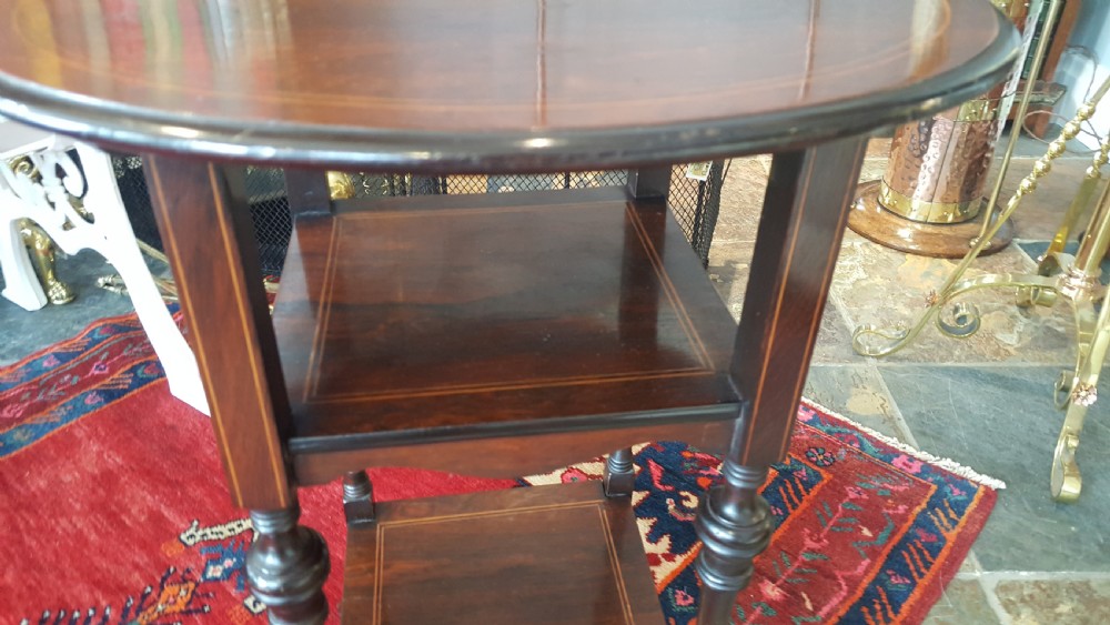 Edwardian Inlaid Rosewood Occasional Table View III