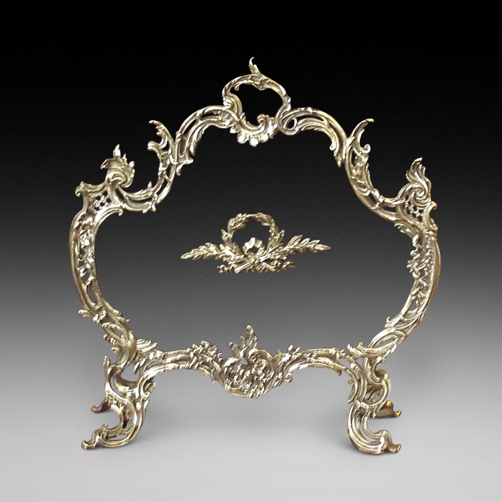 Early 20thC Ormolu Rococo Style Fire Screen