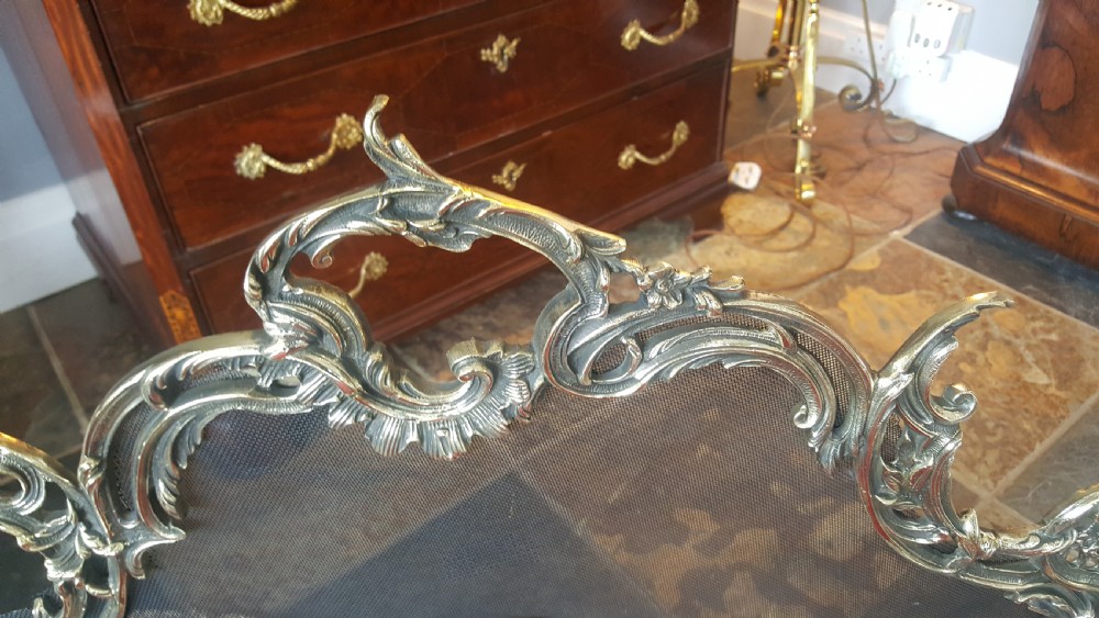 Early 20thC Ormolu Rococo Style Fire Screen View II