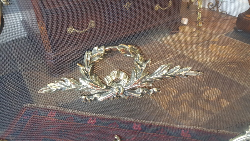 Early 20thC Ormolu Rococo Style Fire Screen View III