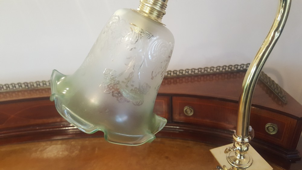 Early 20thC brass adjustable desk lamp View III