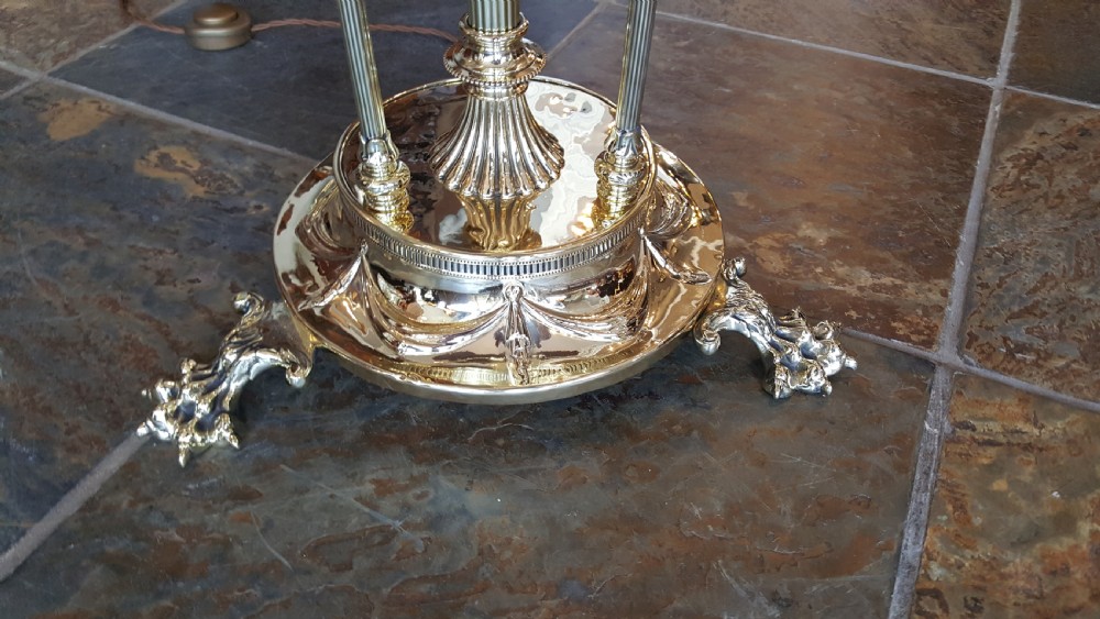 Victorian Brass Standard Paraffin Oil Lamp View II