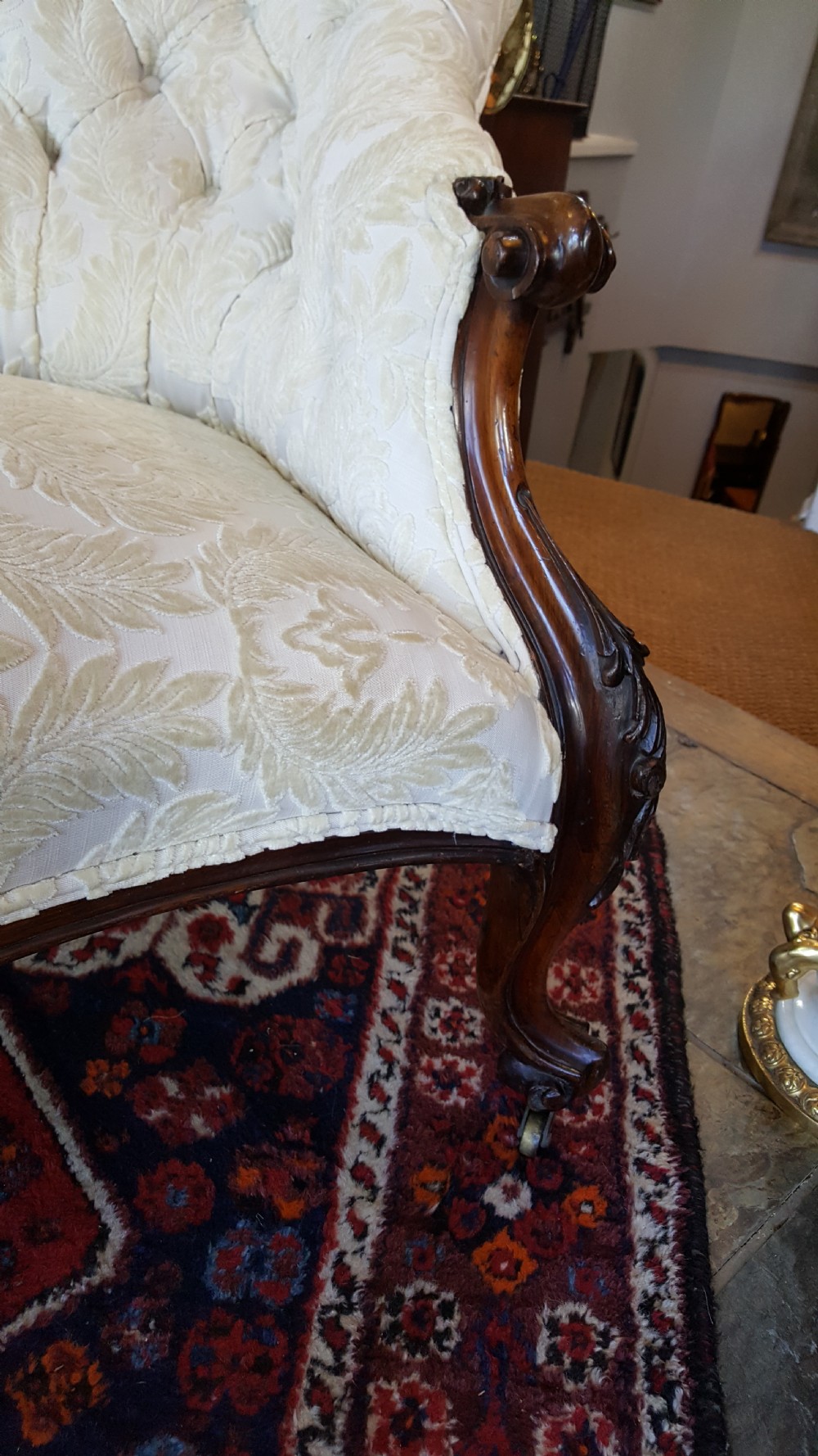 Early Victorian Rosewood Chaise Lounge View IV
