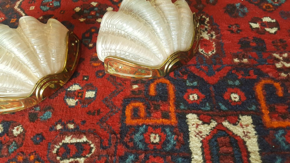 Trio of Art Deco Clam Shell Wall Lights View IV